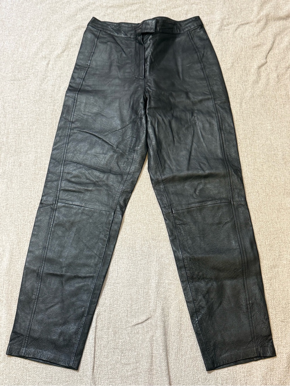 Vintage Bagatelle Leather Pants Sz 8 Black High Rise 90s Y2K Moto Straight